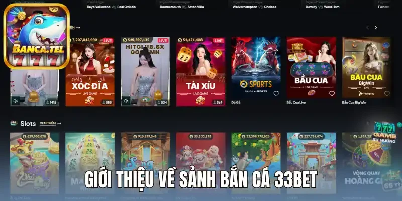 Giới thiệu về sảnh bắn cá 33Bet